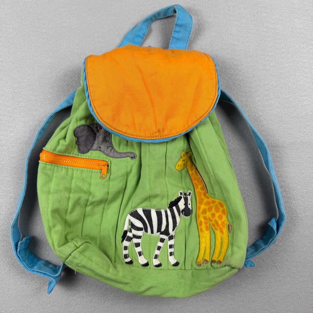 Vintage Stephen Joseph Kids Safari Animal Mini Backpack Cotton